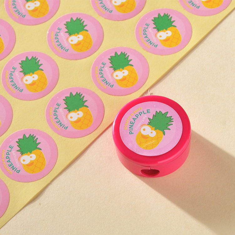 珠光纸香味贴纸 可防水的刮刮香贴纸 芳香不干胶贴纸 纸卡明信片