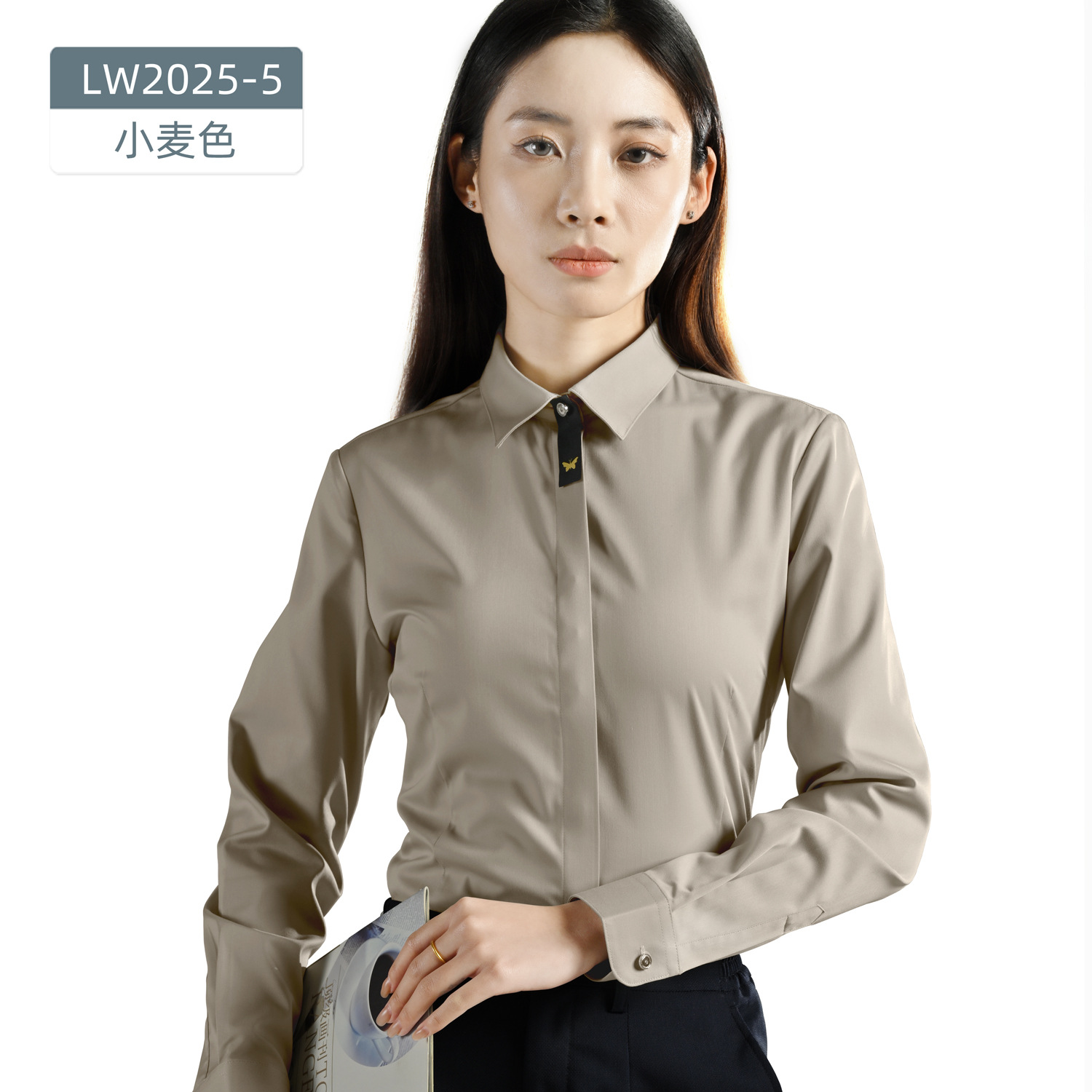 Tres camisas de fibra de bambú de mujeres de mangas cortas sin quemar el trabajo de la propiedad de viajes de la unidad de herramientas de ropa de vestir profesional para comprar camisas image 16