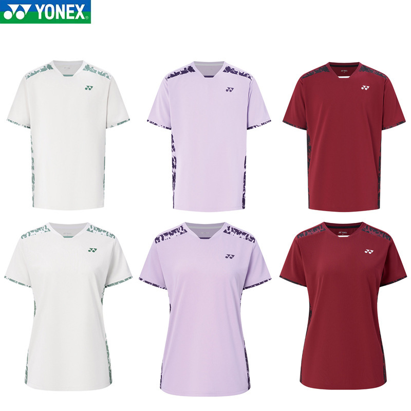 Yonex Badminton Clothing 1100426Bcr/2100426Bcr Men's and Women's Sports Tops Short-Sleeved T-Shirts Yonex Badminton Clothing 1100426Bcr/2100426Bcr Men's and Women's Sports Tops Short-Sleeved T-Shirts