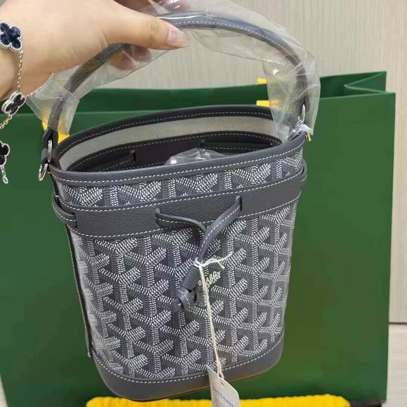 新款 GOYARD戈雅Petit Flot迷你水桶包 经典印花小牛皮单肩手提包|undefined