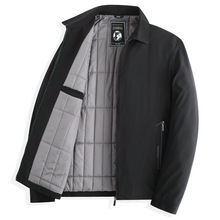 KAIDINGSEN加棉中老年秋冬男士新款夹克爸爸装保暖茄克外套男棉衣