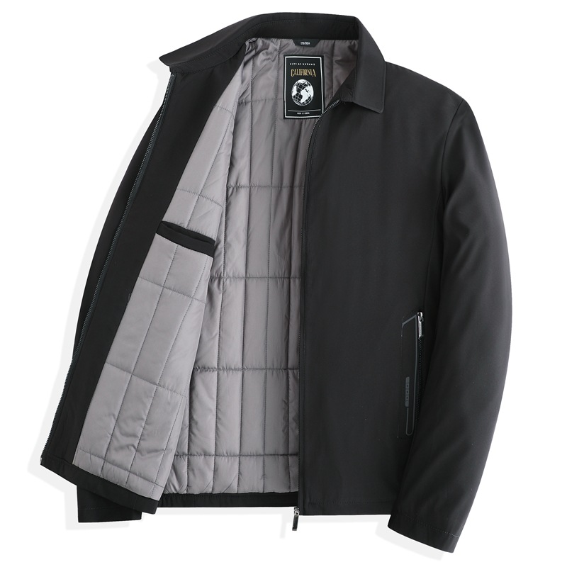 KAIDINGSEN加棉中老年秋冬男士新款夹克爸爸装保暖茄克外套男棉衣