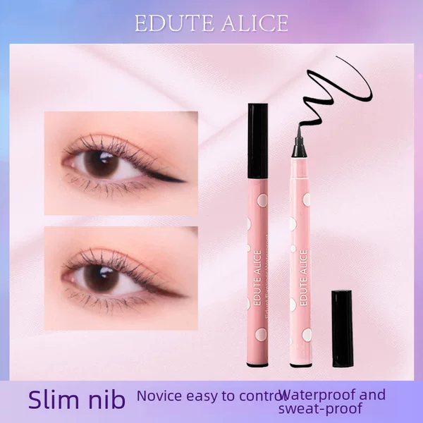 Pink Eyeliner for Novice Women, Non-Smudge-Proof, Anti-Sweat Liquid Pen for Beginners, Long-Lasting and Non-Fading