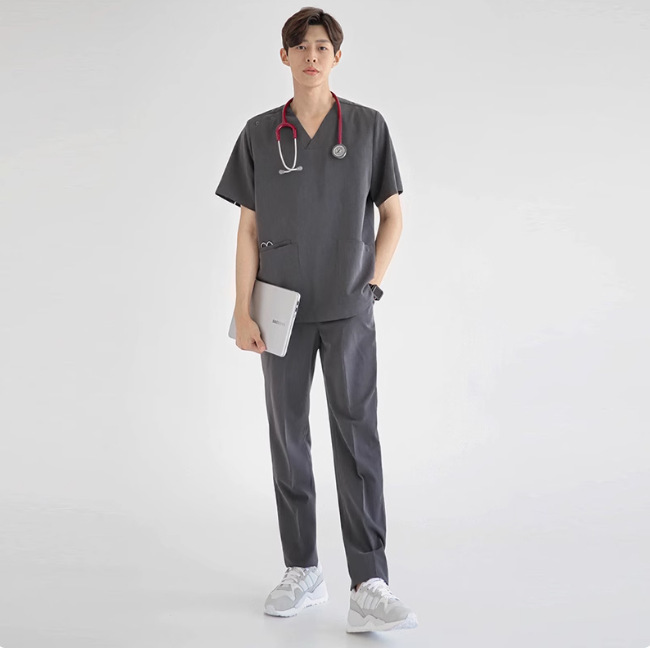 高級白衣長袖作業服女性手洗い制服韓国風口腔ドクター制服歯科スーツジャケット|undefined