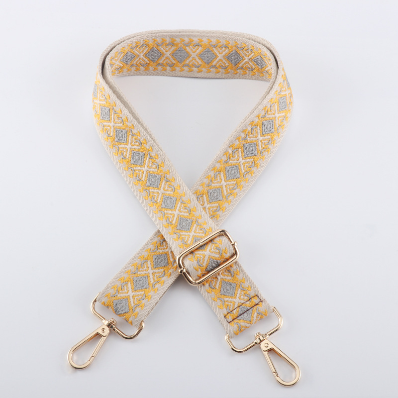 New Jacquard Bag Strap 3.8cm Bag Accessories Shoulder Strap Adjustable Single Shoulder Crossbody Women's Bag Replaceable Long Strap_voghion.com
