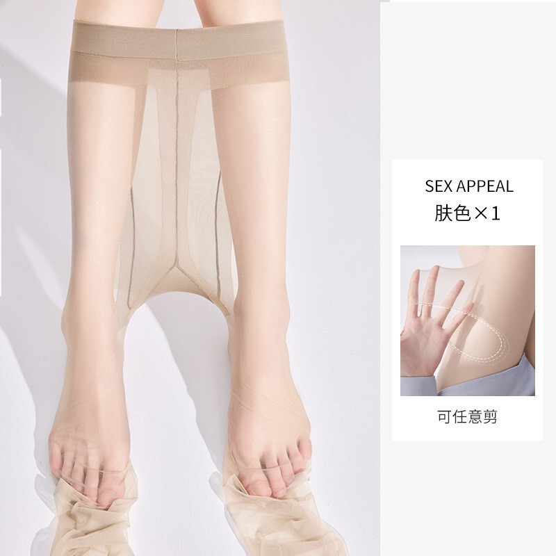 シンプルな女性用ストッキング、春秋用ショート丈クリスタルシルク、耐摩耗性ミドル丈黒色・肌色、夏用耐引っ掛かりソックス、ロングストッキング|undefined