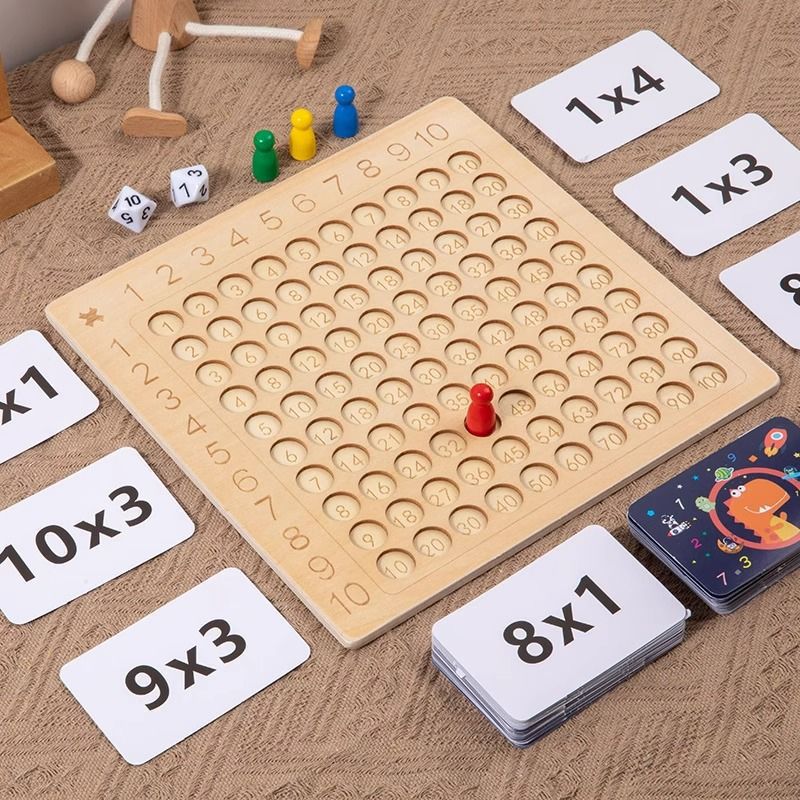 Cross-Border Multiplication Table Board Game Early Education Puzzle Parent-Child Interactive Mathematics Formula Operation Teaching Aids Educational Toys