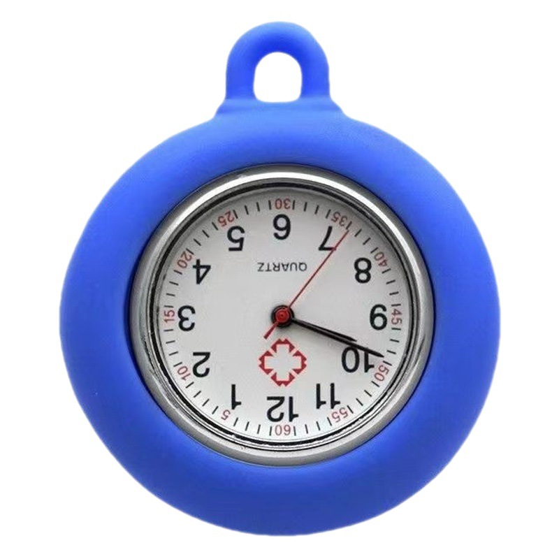 Hot Selling round silicone nurse watch student exam cute hanging watch simple nurse chest pocket watch quartz watch wholesale