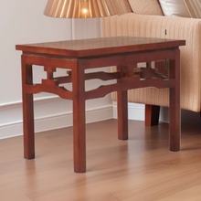 实木办公茶几新中式简约现代花架客厅单层小茶几会议室方几桌组合