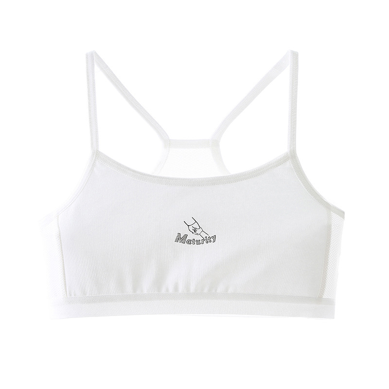 Estricta selección de ropa interior camisola de algodón puro para niñas de escuela primaria período de desarrollo para niños mayores Chaleco de ropa interior