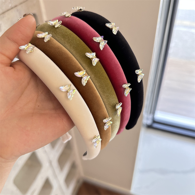 Simple Style Solid Color Butterfly Cloth Hair Band display picture 2