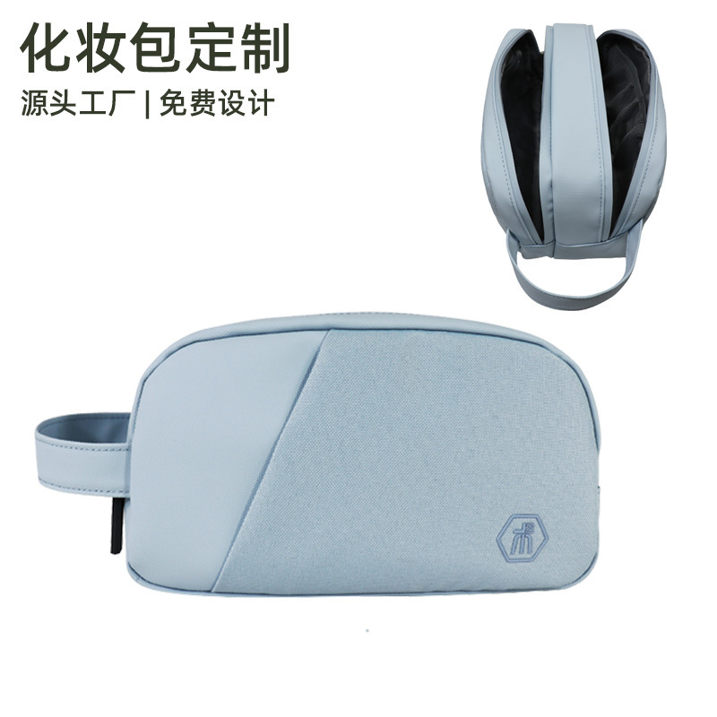 600D nylon hand-held power storage bag rpet waterproof Oxford Cloth Pencil Case double zipper pu cosmetic bag wash bag