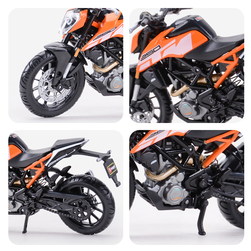 Bimei 1:18KTM 250 Duke Locomotora pesada modelo de motocicleta de aleación de simulación colección de productos terminados