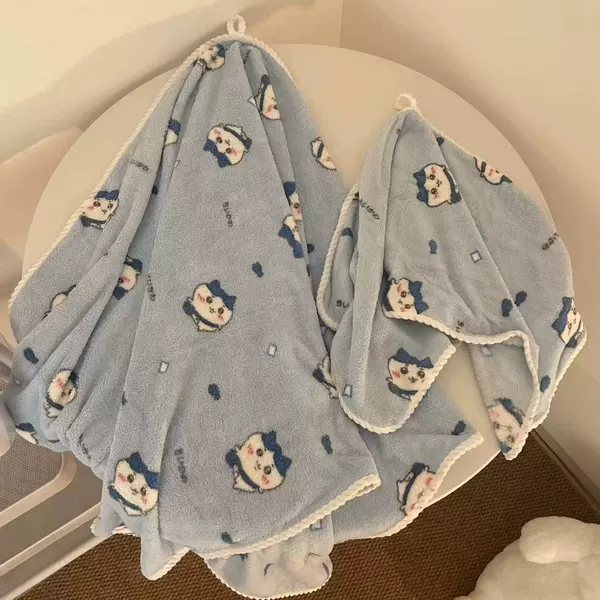 Blue bath towel