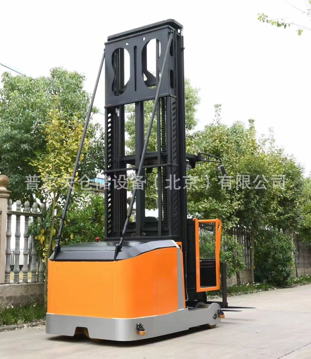 窄通道叉车三向堆垛车人上行电瓶叉车蓄电池堆高车