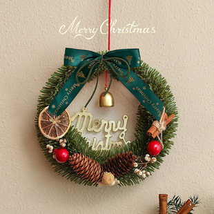 Christmas Decoration Ins Style 15/25cm Mini Christmas Nobel Pine Garland Hanging Car Hanging Home Window Wholesale