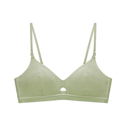 Spring and summer new underwear women's wire-free bra bra cotton French seamless push-up bra women's thin cup bra bra