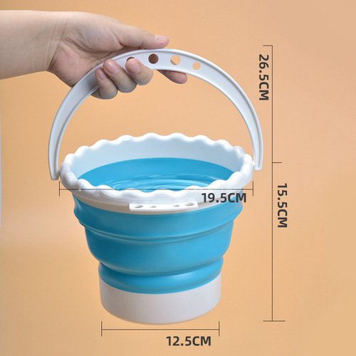 Art multifunctional retractable silicone bucket, silicone brush bucket, pen washing bucket, gouache paint color mixing box