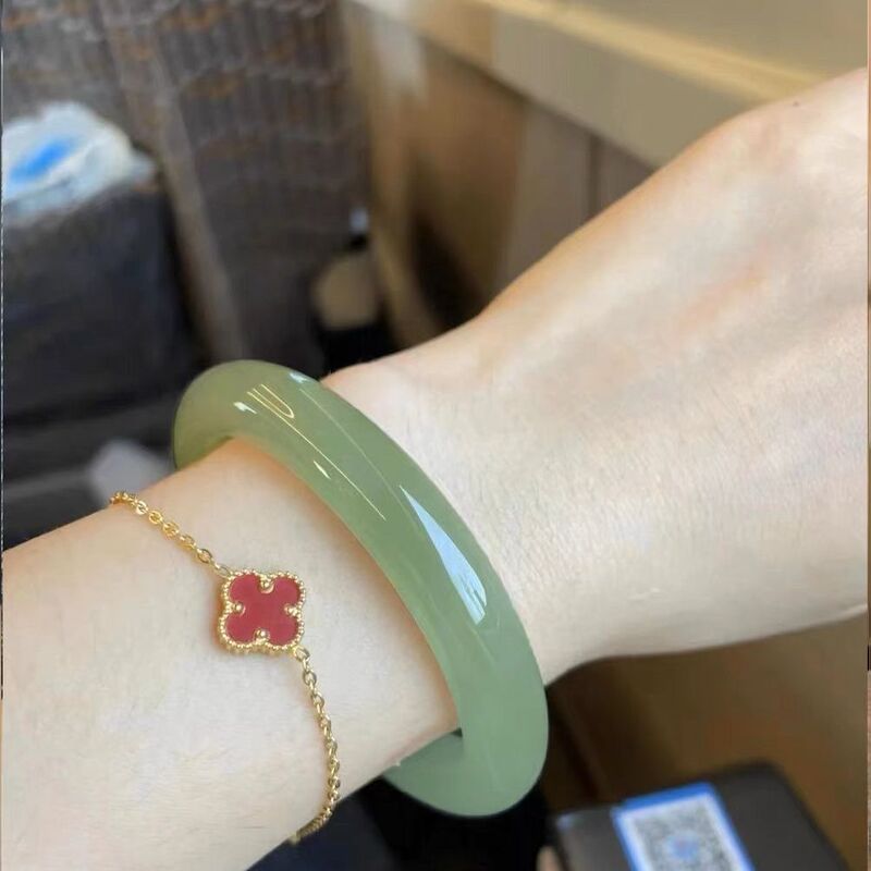 正宗纯天然高冰正品货真玉白月光手镯玉髓猫眼冰种冰透玉手惜洛|undefined