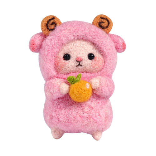 Wool felt poke fun diy material package couple simple handmade doll gift creative pendant penguin