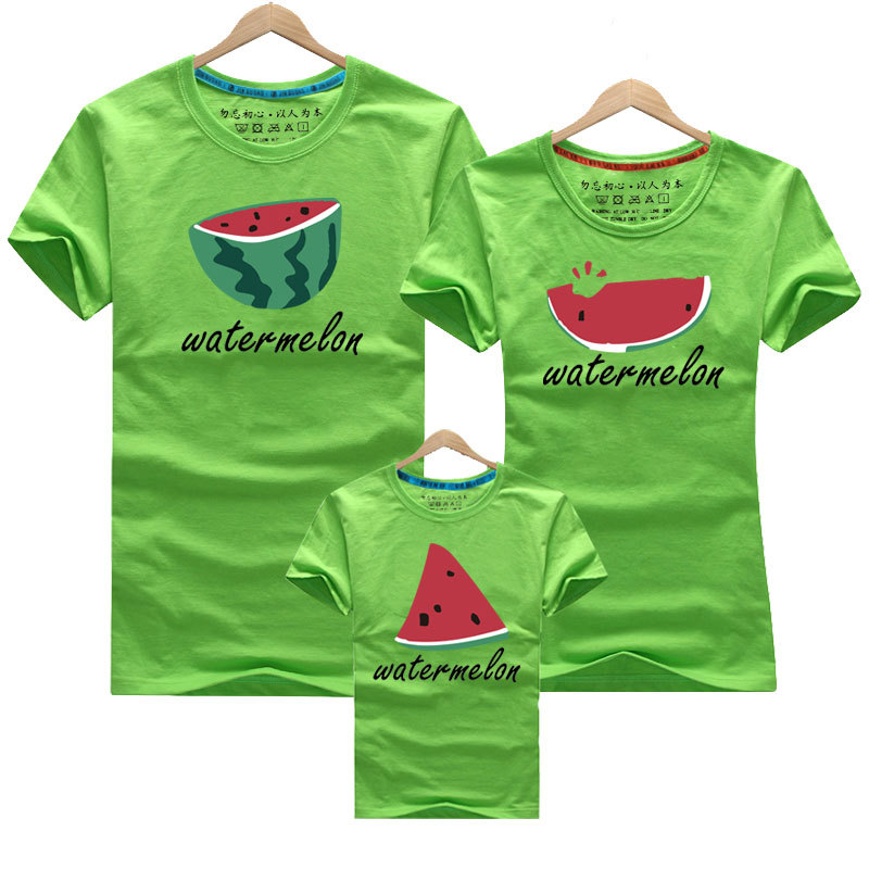 Padre-niño verano nueva venta al por mayor de manga corta camiseta una familia de tres piezas de algodón ropa de los niños ropa de clase LOGO imagen