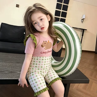 Купальник с принтом для девочек лето