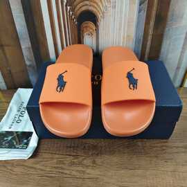 跨境2025夏季新款男鞋欧美时尚休闲百搭室外酒店平底纯色沙滩拖鞋