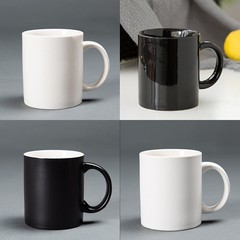 現代簡約陶瓷馬克杯純色北歐風簡約標準直筒圓柱國際杯印製logo