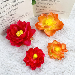 シミュレーション18cmハスの花の頭の小さいハスの花の造花の舞台の道具の花の仏堂の景観は花の景観の生け花を復元します。