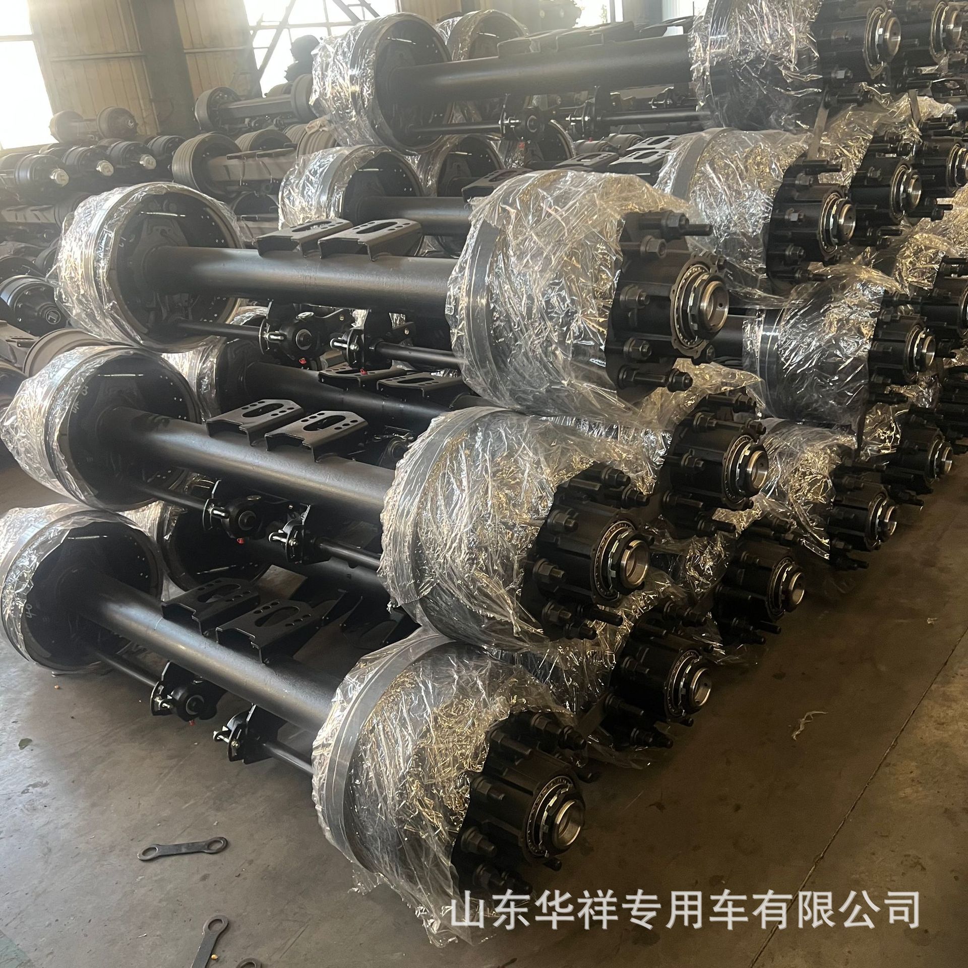 车桥厂家跨境供应德式车轴 卡车美式车轴半挂车拖车车桥总成