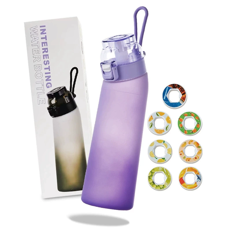 Sports Water Bottle Amazon 650 ml, Flip Lid with Carry Strap, Fruit Design Colors