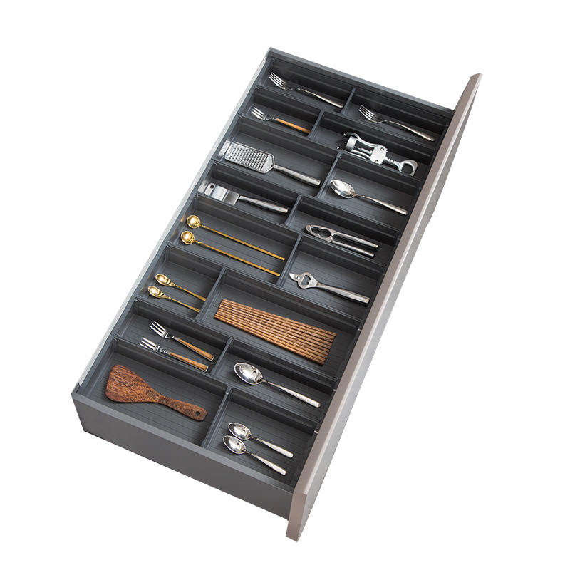 Bailong cajón de cocina caja de almacenamiento de utensilios de cocina gabinete separado vajilla cuchillo tenedor palillos cuchara organizador compartimiento de almacenamiento en rack