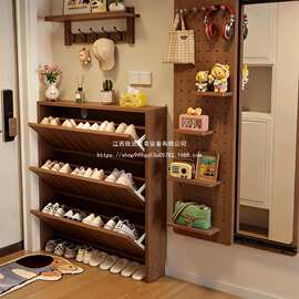 实木芯翻斗鞋柜家用门口2026新款楼道入户大容量玄关柜窄鞋架其他