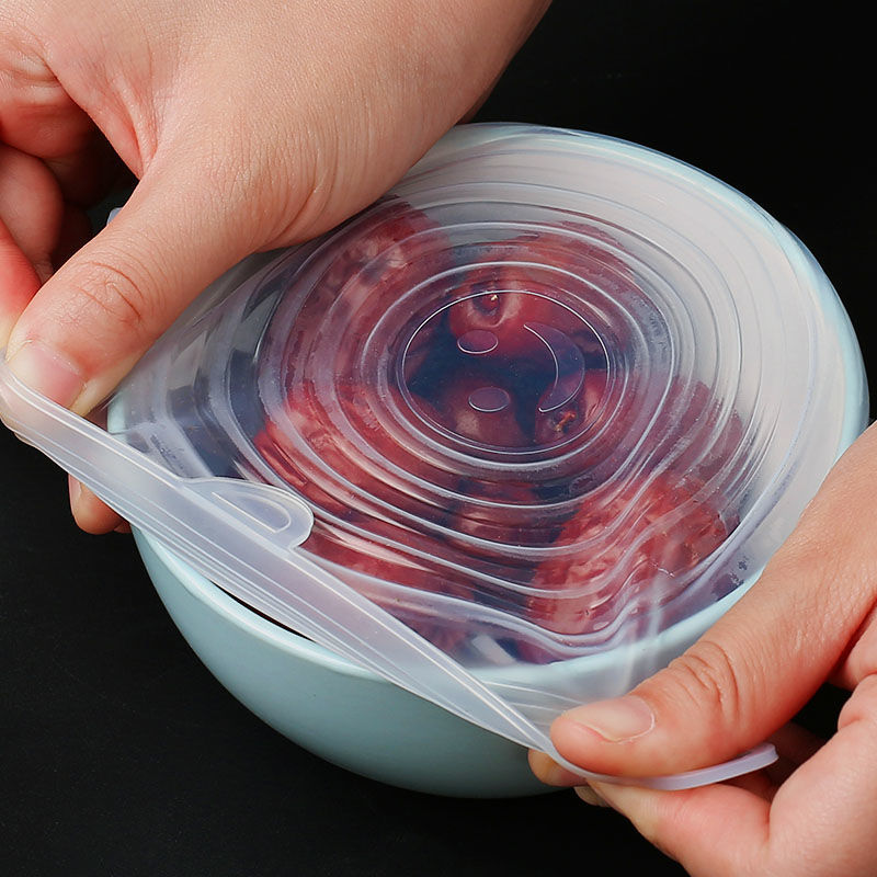 Elastic Stretch Bowl Lid Sealing Lid Silicone Food Cling Film Household Multi-Functional Universal Insurance Stretch Round