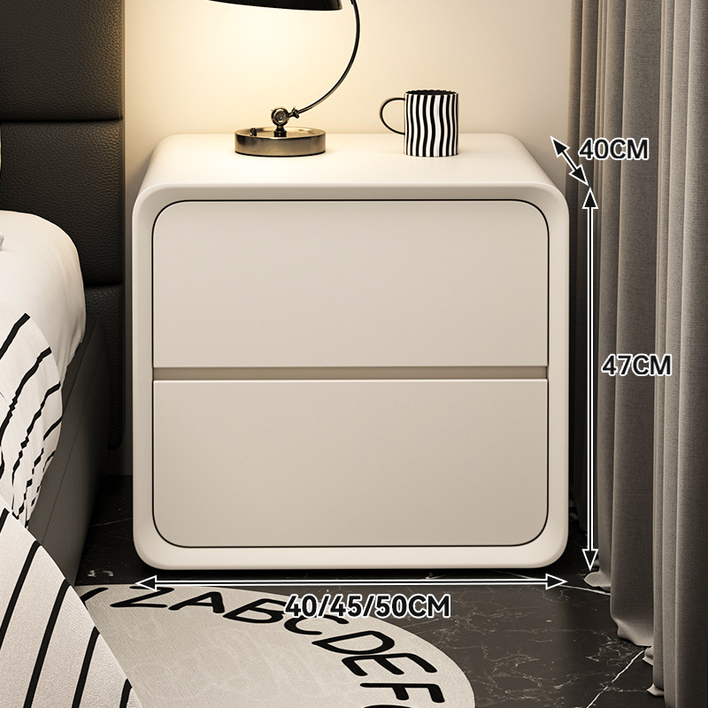 Mesa de cabecera de madera negra pequeña estante de cama de dormitorio doméstico simple y moderno simple gabinete de almacenamiento