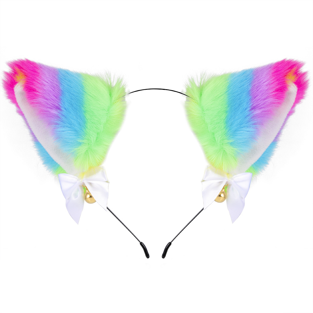 Amazon transfronteriza orejas de gato campana diadema Cos gato Niña Accesorios para el cabello accesorios de Navidad de Halloween tocado Accesorios