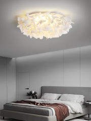 Bedroom ceiling light inspired by Instagram, trendy petal design, 2023 new modern minimalist Nordic warm and romantic master bedroom lighting