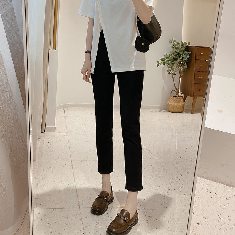 All seasons! The shape of the pants is really great! Straight-leg jeans for women in the 9-inch range are versatile. Cigarette tubes can make you look slimmer. High-waisted pants are trendy pic 18