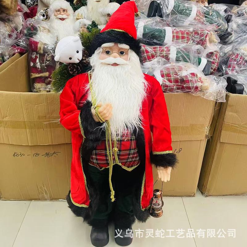 クリスマスサンタクロース生地サンタグレーベストクリスマス人形窓装飾装飾品メーカー卸売|undefined