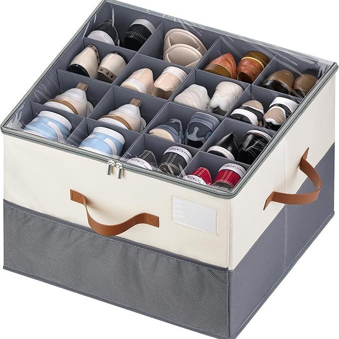 Caja de zapatos de almacenamiento de zapatos Artefacte de almacenamiento de zapatos Caja de almacenamiento de tela 16 Instalación gratuita Amazon de alta calidad