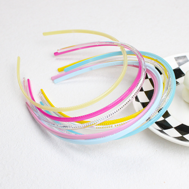 3個裝 果凍糖果色發箍透明細頭箍少女洗臉防碎發壓發頭飾日韓春夏