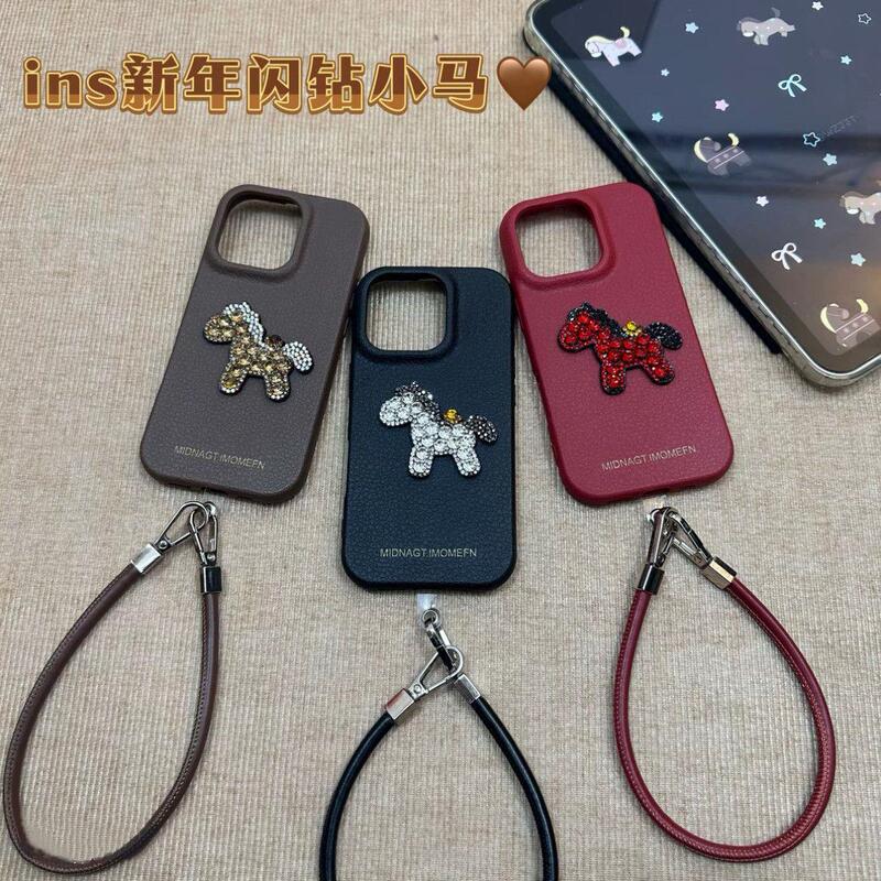 Cartoon Sparkling Diamond Phone Case Suitable for Apple 17Promax/16/15Plus/14/13/12/11/Xsmax/8P