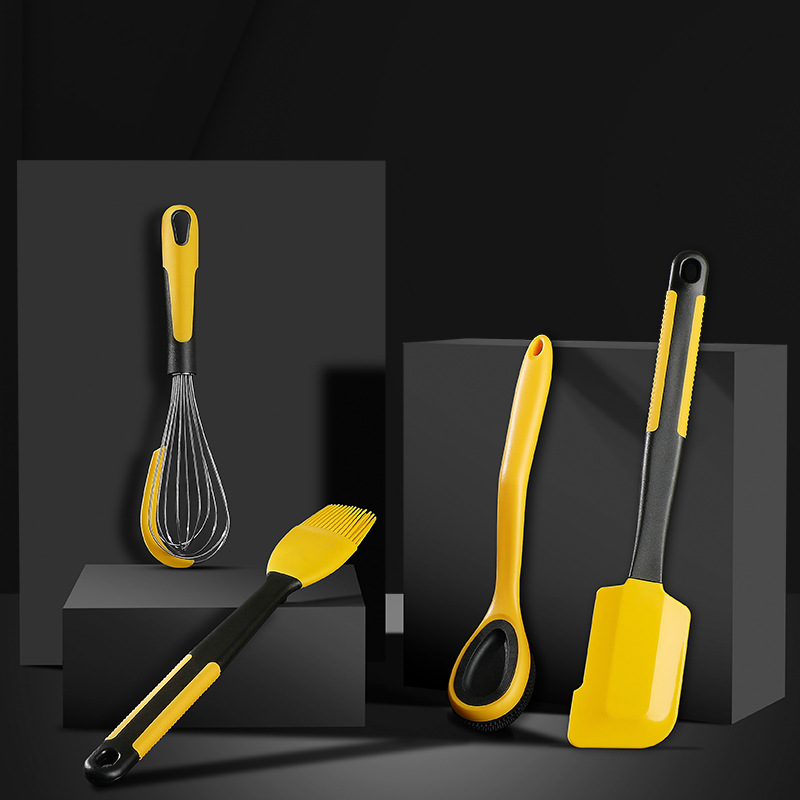 硅胶厨具6件套 家用厨房不粘锅硅胶烘培工具套装生产批发|ms