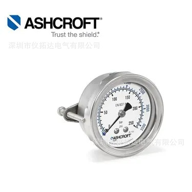 Yasko Ashcroft All Stainless Steel Spring Tube Pressure Gauge 638009S4F02Cp0L160/Kpa