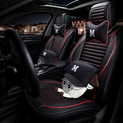 New Four-Season Universal Cartoon Car Seat Cushion Wholesale High-End Full Leather Full Surround Car Seat Cushion