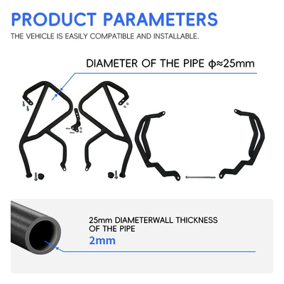 bumpers, main stand, rear rack, Motorcycle bumper