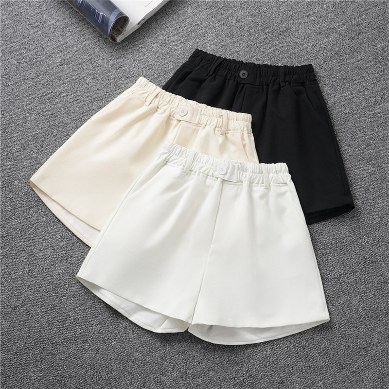 2025 New Polyester Wide-Leg Pants for Women, Loose Three-Quarter Pants, Stylish for Commuting, Mid-Waist, Non-Stretch, with Zipper