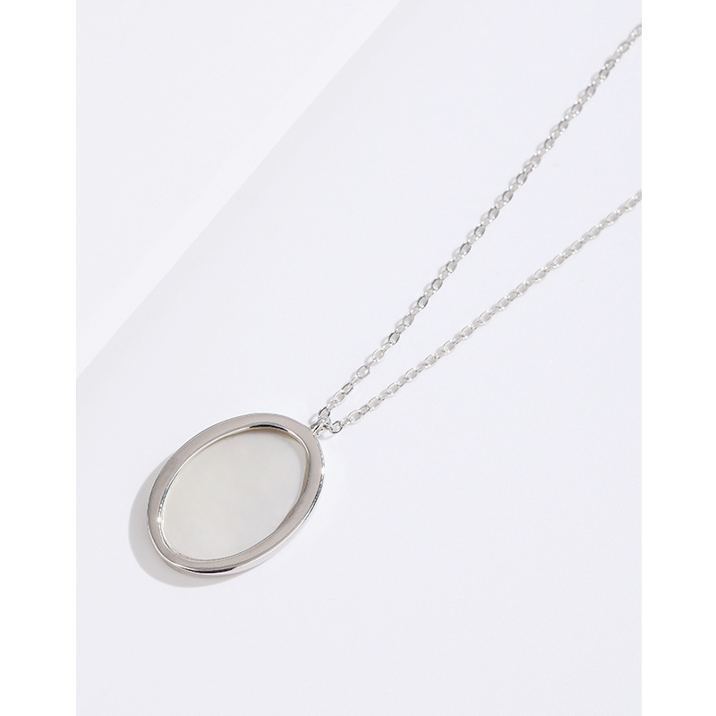 925 plata esterlina blanco fritillary colgante collar femenino nicho ins frío estilo clavícula Cadena de todo partido simple temperamento suéter cadena