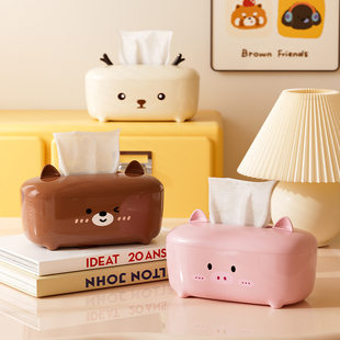 New tissue box creative cute animal shape bathroom living room coffee table thickened plastic household tissue box