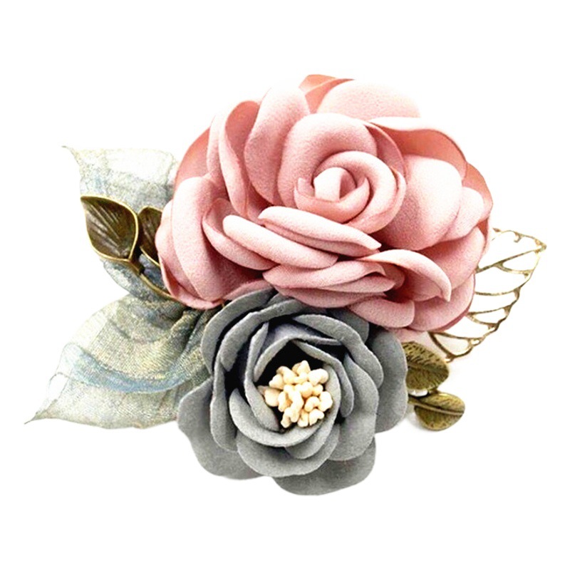 Corea del Sur tela flor broche ramillete profesional chal hebilla suéter abrigo temperamento pin accesorios al por mayor